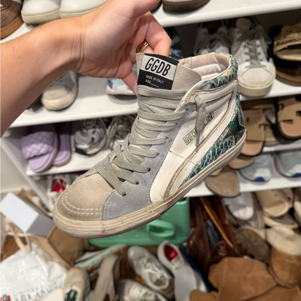 Golden Goose High-Tops with blue and Gray Details